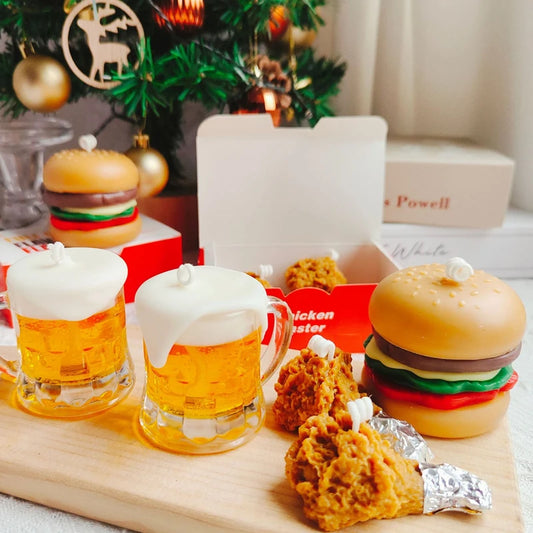 Beer Candle Fried Chicken Hamburger Soy Wax Aromatherapy Candles Bedroom Ornaments Birthday Gift Home Festivals Party Decoration